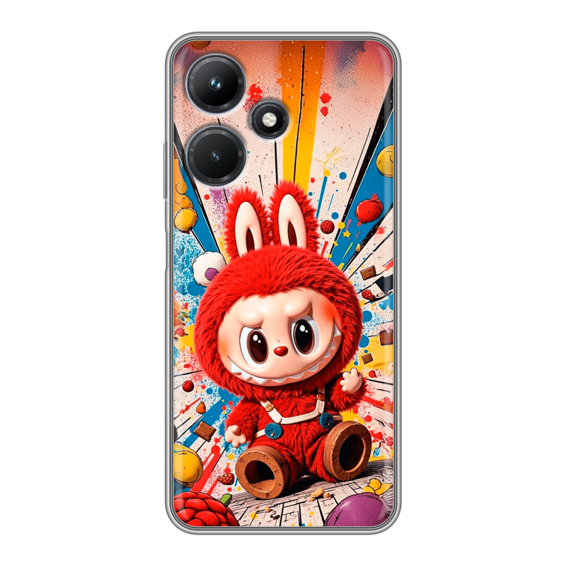 Силиконовый чехол на Infinix Hot 30i с принтом Labubu Лабубу Силиконовый чехол на Infinix Hot 30i с принтом Labubu Лабубу