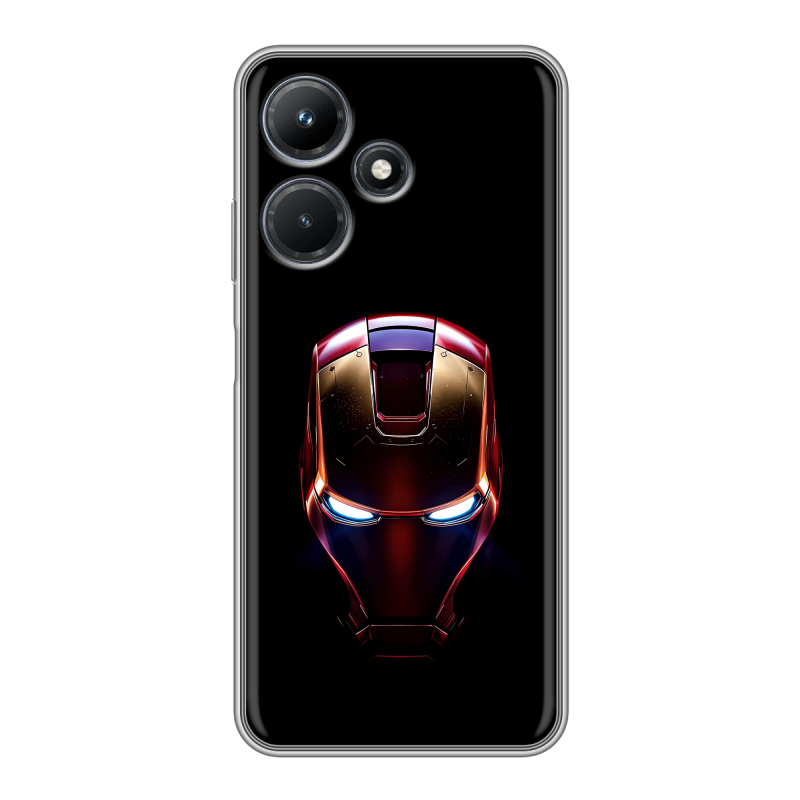 Силиконовый противоударный чехол на Infinix Hot 30i с принтом IronMan Железный человек Силиконовый противоударный чехол на Infinix Hot 30i с принтом IronMan Железный человек