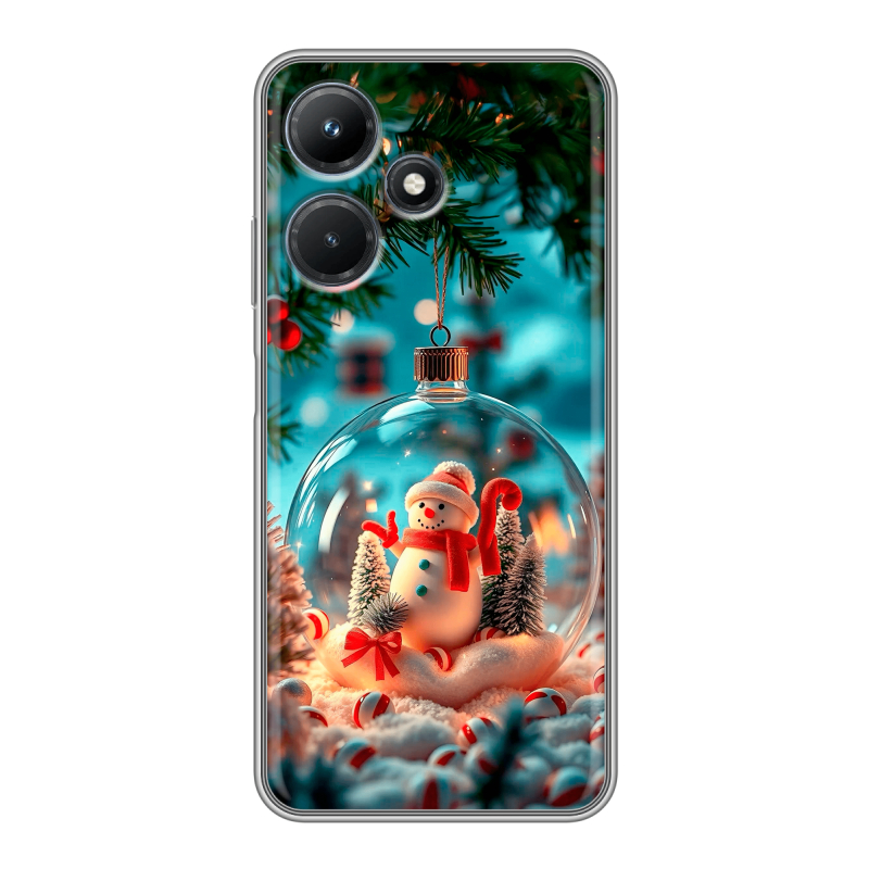 Силиконовый чехол на Infinix Hot 30i с принтом Новый год Силиконовый чехол на Infinix Hot 30i с принтом Новый год
