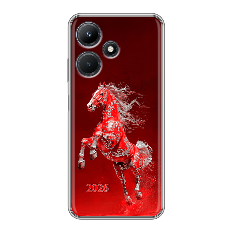 Силиконовый чехол на Infinix Hot 30i с принтом Новый год Силиконовый чехол на Infinix Hot 30i с принтом Новый год
