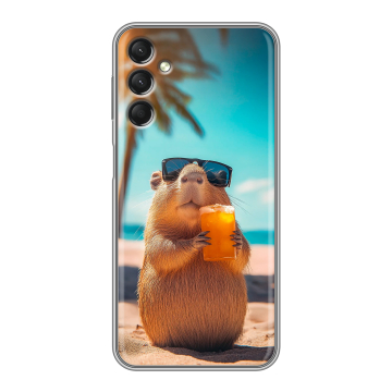 Силиконовый чехол на Samsung Galaxy A24 4G с принтом Капибара Силиконовый чехол на Samsung Galaxy A24 4G с принтом Капибара