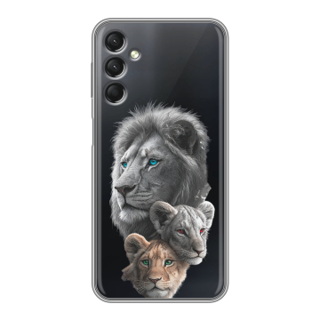 Силиконовый чехол на Samsung Galaxy A24 4G с принтом Львы Силиконовый чехол на Samsung Galaxy A24 4G с принтом Львы