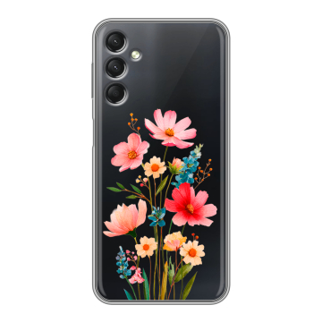 Силиконовый чехол на Samsung Galaxy A24 4G с принтом Цветы Силиконовый чехол на Samsung Galaxy A24 4G с принтом Цветы