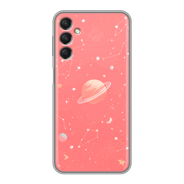 Силиконовый чехол на Samsung Galaxy A24 4G с принтом Розовый космос Силиконовый чехол на Samsung Galaxy A24 4G с принтом Розовый космос