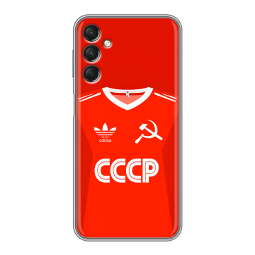 Силиконовый чехол на Samsung Galaxy A24 4G с принтом Флаг Герб СССР