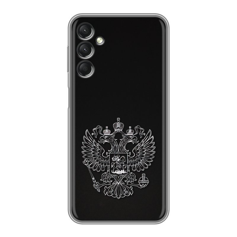 Силиконовый противоударный чехол на Samsung Galaxy A24 4G с принтом Герб России Силиконовый противоударный чехол на Samsung Galaxy A24 4G с принтом Герб России