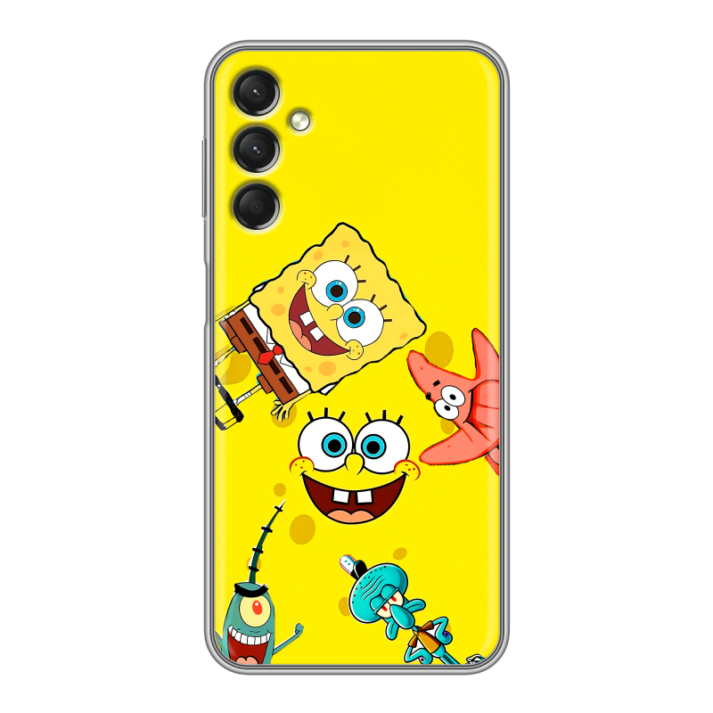 Силиконовый чехол на Samsung Galaxy A24 4G с принтом Спанч боб Спанчбоб Силиконовый чехол на Samsung Galaxy A24 4G с принтом Спанч боб Спанчбоб