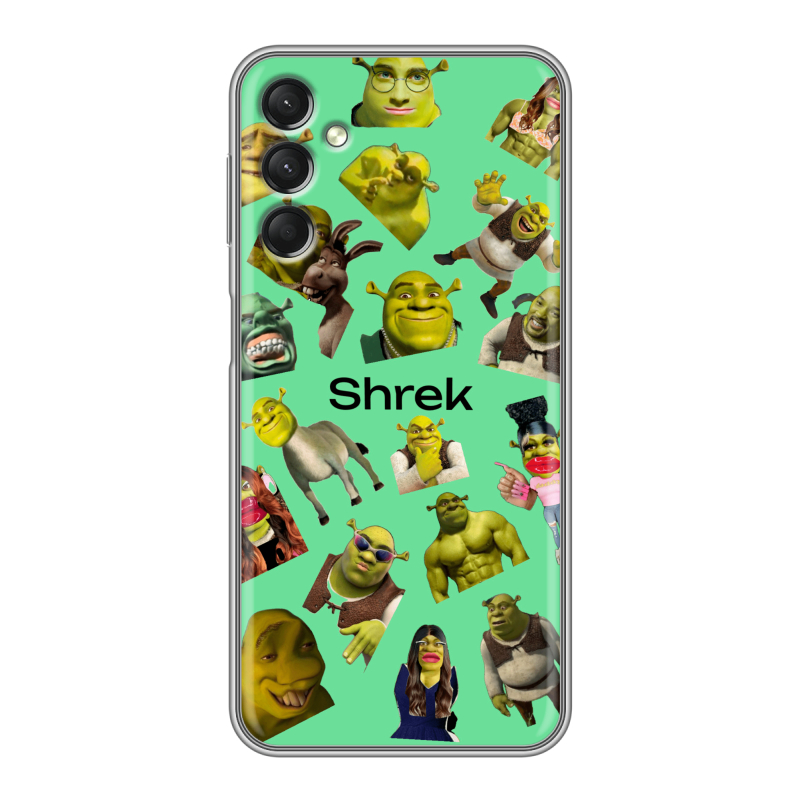 Силиконовый противоударный чехол на Samsung Galaxy A24 4G с принтом Шрек Shrek Силиконовый противоударный чехол на Samsung Galaxy A24 4G с принтом Шрек Shrek