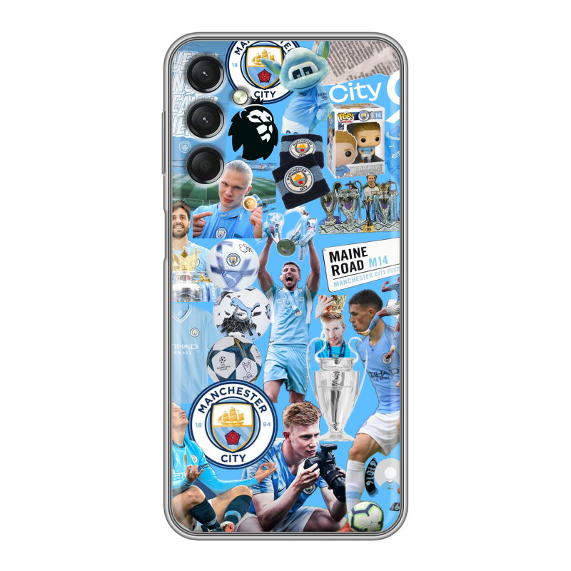 Силиконовый чехол на Samsung Galaxy A24 4G с принтом Man City Манчестер Сити Силиконовый чехол на Samsung Galaxy A24 4G с принтом Man City Манчестер Сити