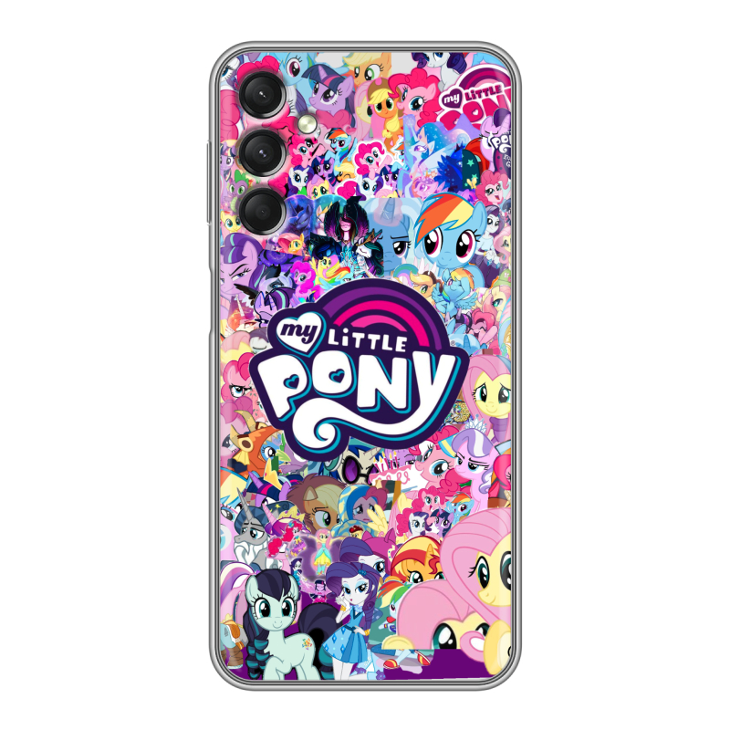 Силиконовый противоударный чехол на Samsung Galaxy A24 4G с принтом My little pony Дружба чудо Силиконовый противоударный чехол на Samsung Galaxy A24 4G с принтом My little pony Дружба чудо