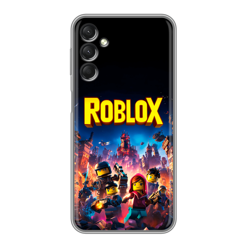 Силиконовый противоударный чехол на Samsung Galaxy A24 4G с принтом Roblox Роблокс Силиконовый противоударный чехол на Samsung Galaxy A24 4G с принтом Roblox Роблокс