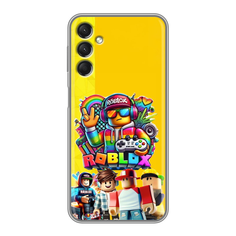 Силиконовый чехол на Samsung Galaxy A24 4G с принтом Roblox Роблокс Силиконовый чехол на Samsung Galaxy A24 4G с принтом Roblox Роблокс