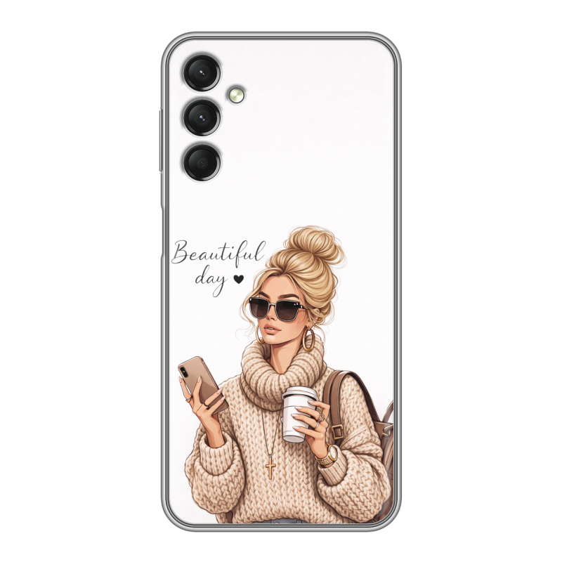 Силиконовый чехол на Samsung Galaxy A24 4G с принтом женский Силиконовый чехол на Samsung Galaxy A24 4G с принтом женский