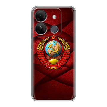 Силиконовый чехол на Infinix Smart 7 HD с принтом Герб СССР Силиконовый чехол на Infinix Smart 7 HD с принтом Герб СССР