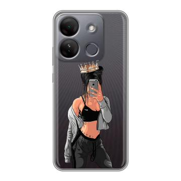 Силиконовый чехол на Infinix Smart 7 HD с принтом Женские принты