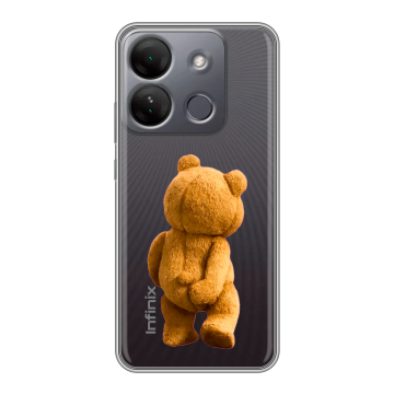 Силиконовый чехол на Infinix Smart 7 HD с принтом Медведь Силиконовый чехол на Infinix Smart 7 HD с принтом Медведь