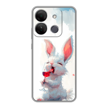 Силиконовый чехол на Infinix Smart 7 HD с принтом кролик зайчик