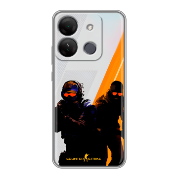 Силиконовый чехол на Infinix Smart 7 HD с принтом Контер страйк Counter strike