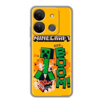 Силиконовый чехол на Infinix Smart 7 HD с принтом Майнкрафт Minecraft Силиконовый чехол на Infinix Smart 7 HD с принтом Майнкрафт Minecraft