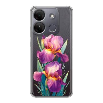 Силиконовый чехол на Infinix Smart 7 HD с принтом Цветы орхидеи