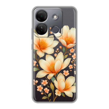 Силиконовый чехол на Infinix Smart 7 HD с принтом Цветы