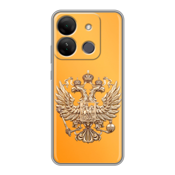 Силиконовый чехол на Infinix Smart 7 HD с принтом Герб Флаг России