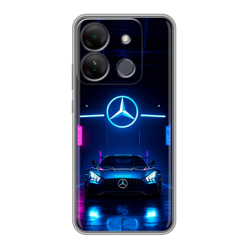 Силиконовый чехол на Infinix Smart 7 HD с принтом Mercedes Мерседес Силиконовый чехол на Infinix Smart 7 HD с принтом Mercedes Мерседес