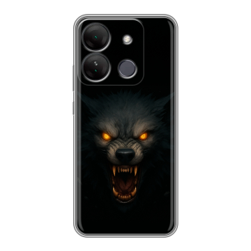 Силиконовый чехол на Infinix Smart 7 HD с принтом Волк