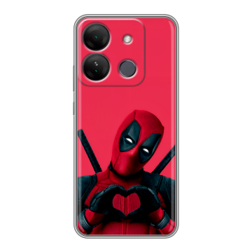 Силиконовый чехол на Infinix Smart 7 HD с принтом Дедпул Deadpool