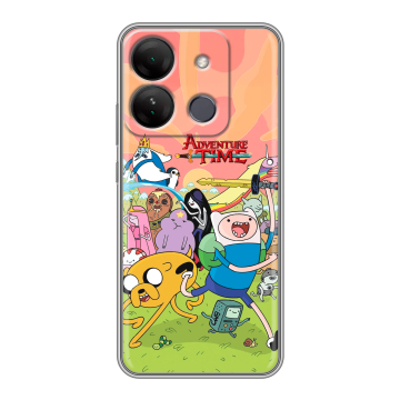 Силиконовый чехол на Infinix Smart 7 HD с принтом Adventure time Время приключений