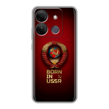Силиконовый чехол на Infinix Smart 7 HD с принтом Флаг Герб СССР