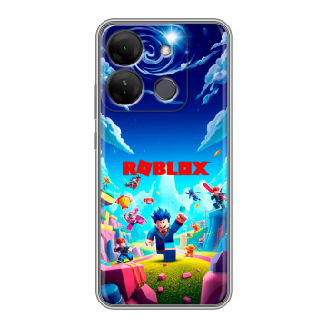 Силиконовый чехол на Infinix Smart 7 HD с принтом Roblox Роблокс