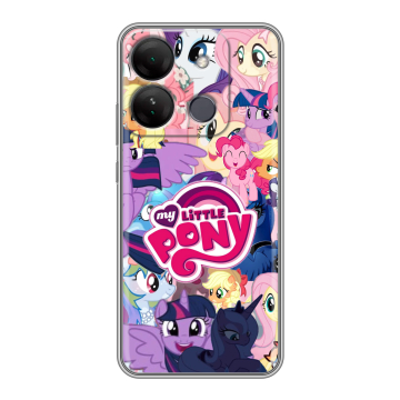 Силиконовый чехол на Infinix Smart 7 HD с принтом My little pony Дружба чудо