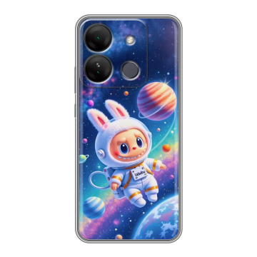 Силиконовый чехол на Infinix Smart 7 HD с принтом Labubu Лабубу