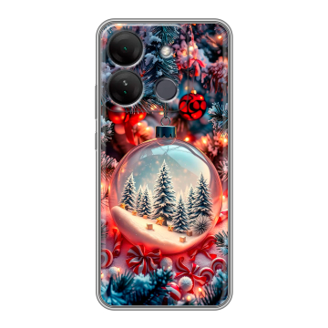 Силиконовый чехол на Infinix Smart 7 HD с принтом Новый год