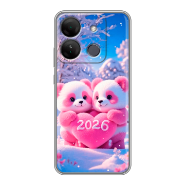 Силиконовый чехол на Infinix Smart 7 HD с принтом Новый год