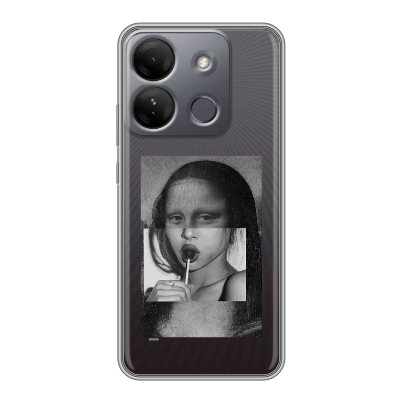 Силиконовый чехол на Infinix Smart 7 HD с принтом Мона Лиза Силиконовый чехол на Infinix Smart 7 HD с принтом Мона Лиза