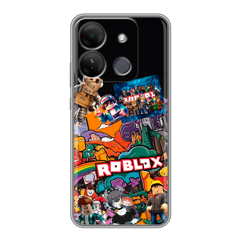 Силиконовый чехол на Infinix Smart 7 HD с принтом Roblox Роблокс Силиконовый чехол на Infinix Smart 7 HD с принтом Roblox Роблокс
