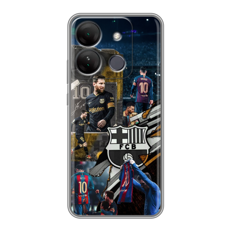 Силиконовый чехол на Infinix Smart 7 HD с принтом Messi Barcelona Силиконовый чехол на Infinix Smart 7 HD с принтом Messi Barcelona