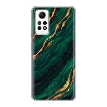 Силиконовый чехол на Xiaomi RedMi Note 12 Pro 4G с принтом Мрамор зеленое золото Силиконовый чехол на Xiaomi RedMi Note 12 Pro 4G с принтом Мрамор зеленое золото
