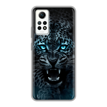 Силиконовый чехол на Xiaomi RedMi Note 12 Pro 4G с принтом Темный леопард Силиконовый чехол на Xiaomi RedMi Note 12 Pro 4G с принтом Темный леопард