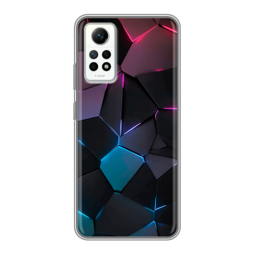 Силиконовый чехол на Xiaomi RedMi Note 12 Pro 4G с принтом Геометрия неона Силиконовый чехол на Xiaomi RedMi Note 12 Pro 4G с принтом Геометрия неона
