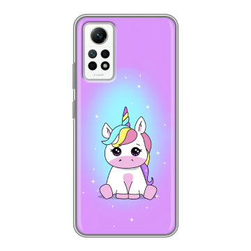 Силиконовый чехол на Xiaomi RedMi Note 12 Pro 4G с принтом Единорог Силиконовый чехол на Xiaomi RedMi Note 12 Pro 4G с принтом Единорог