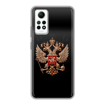 Силиконовый чехол на Xiaomi RedMi Note 12 Pro 4G с принтом Герб России Силиконовый чехол на Xiaomi RedMi Note 12 Pro 4G с принтом Герб России