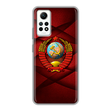 Силиконовый чехол на Xiaomi RedMi Note 12 Pro 4G с принтом Герб СССР Силиконовый чехол на Xiaomi RedMi Note 12 Pro 4G с принтом Герб СССР