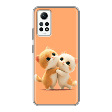 Силиконовый чехол на Xiaomi RedMi Note 12 Pro 4G с принтом Милые котики Силиконовый чехол на Xiaomi RedMi Note 12 Pro 4G с принтом Милые котики