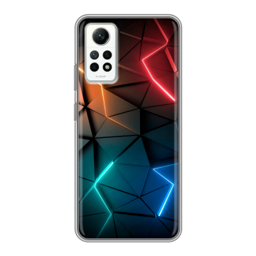 Силиконовый чехол на Xiaomi RedMi Note 12 Pro 4G с принтом Абстракция неон Силиконовый чехол на Xiaomi RedMi Note 12 Pro 4G с принтом Абстракция неон