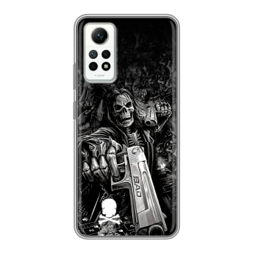 Силиконовый чехол на Xiaomi RedMi Note 12 Pro 4G с принтом Скелет Силиконовый чехол на Xiaomi RedMi Note 12 Pro 4G с принтом Скелет