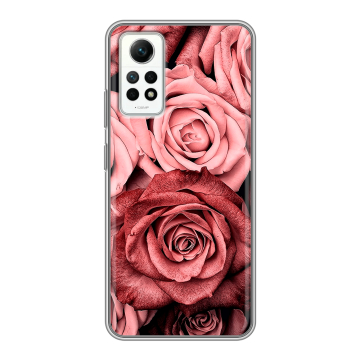Силиконовый чехол на Xiaomi RedMi Note 12 Pro 4G с принтом Цветы розы Силиконовый чехол на Xiaomi RedMi Note 12 Pro 4G с принтом Цветы розы
