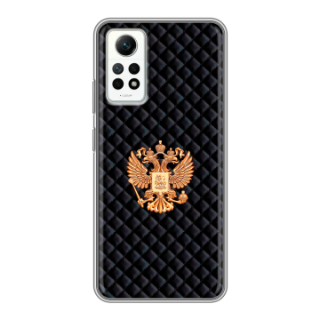 Силиконовый чехол на Xiaomi RedMi Note 12 Pro 4G с принтом Герб России принт